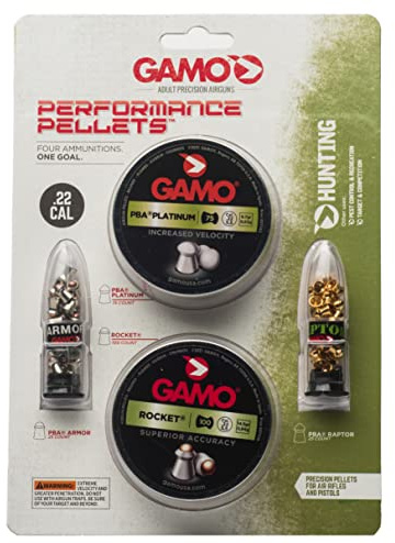 Gamo 63209285554 High Performance Airgun Pellets Combo Pack, .22 Caliber