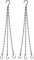YOKIVE 2 Pcs Hanging Chains, 3 Point Holder Adjustable Extension Chains with 2 Size S Hook, Great for Flower Pots, Plant Basket, Lantern (Black, 12.99-Inch)