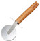 Fackelmann Pizzaschneider für Pizza und Flammkuchen – Pizzarad mit scharfer Edelstahlklinge – Pizzaroller mit ergonomischem Griff aus Buchenholz – ca. 21 cm