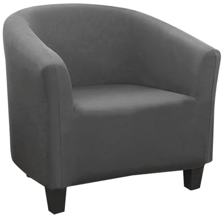 SHILINTONG Housse Élastique pour Fauteuil Club - 1 Pièce - Tissu Jacquard Stretch Anti-Peluche - Lavable Machine - Protection Universelle (Salon, Bar, Comptoir)