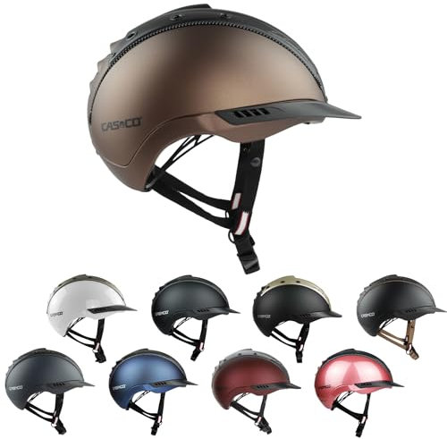 RL24 - Reithelm Mistrall-2 Edition von Casco inkl. Schutzbeutel | Reitkappe Damen, Herren, Kinder | optimal belüftet & sitzt ergonomisch perfekt | Reiterhelm Mocca/Schwarz in Größe M-L (58-60cm)