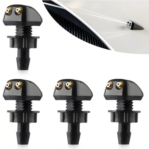 ZKGYUS 4 ugello lavavetro per veicoli a motore,Lavacristalli Ugello per tergicristalli Ugello a spruzzo Ugello a spruzzo regolabile（1.8 * 2.9cm）