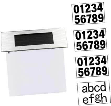 SOIMISS Numéro Maison Solaire Led Étanche Avec Éclairage Blanc Panneau Adresse Extérieur Inoxydable Pour Jardin Terrasse Et Allée Installation Facile