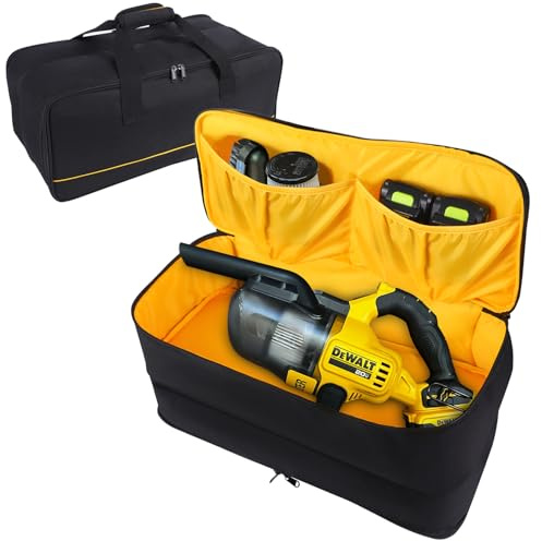 TEFGTER Carrying Bag Compatible with DEWALT 20V Cordless Handheld Vacuum DCV501HB,Large Space Storage Bag for Cordless Handheld Vacuum Cleaner,Storage Case with Extra Pockets,Case Only