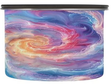 GakkiGii Colorful Spiral Airtight Stainless Steel Food Storage Jar 900ml – Kitchen Canister for Tea, Snacks, Coffee, Herbs, Pantry Use