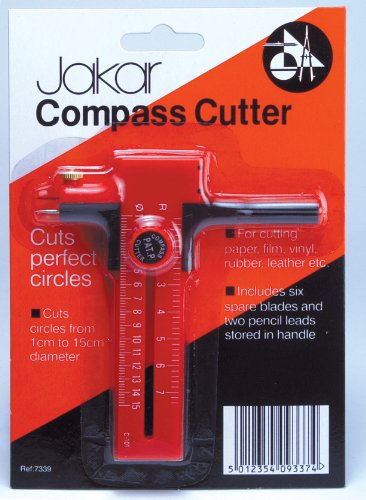 Jakar Compass Circle Cutter Cuts Perfect Circles for Paper Vinyl Rubber Leather