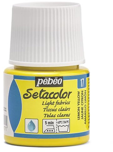 Pebeo Setacolor Textilfarbe, 45 ml, Zitronengelb
