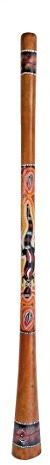 Terré Didgeridoo aus Suren-Mahagony ca. 145-150 cm lang mit Punktbemalung, klarer Ton, Rissstabilität, Weltmusik, Aborigines, Australien, Percussion