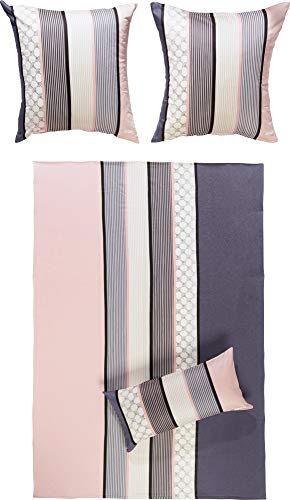Joop! Bettwäsche Cornflower Stripes 4069 deep Rose - 11 40x80 cm - 155x220 cm