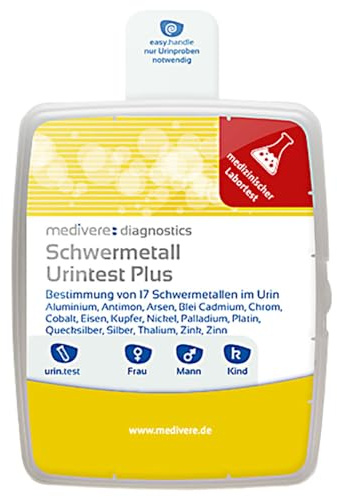 medivere Schwermetall Urintest Plus - Bestimmung von 17 Schwermetallen | Bestimmung von 17 Schwermetallen