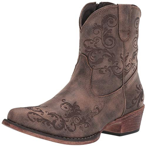 ROPER Damen Short Stuff Embroidery Snip Toe Cowboy Booties Mode-Stiefel, Braun, 39 EU
