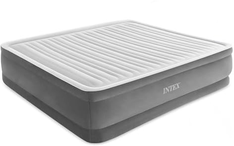 INTEX King Size Air Mattress, 18in Height Airbed with Built-in Pump, Dura-Beam Elevated Premium Comfort - Portable Inflatable Bed for Camping & Travel