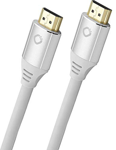 Oehlbach Black Magic MKII - Cavo HDMI 8K Ultra High Speed - 8K FUHD 60Hz 4320p / 4K 120Hz 2160p - 48Gbit/s (21:9 Cinema, 3D, Dolby Vision, Dynamic HDR 10+, VRR, eARC, UHD2) - 3 metri bianco