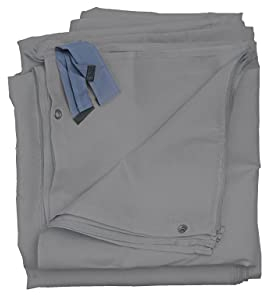 4er-Set Seitenwand für Pergola Cadiz, Ersatzseitenwand Pavillon 4x4m, Polyester - hellgrau