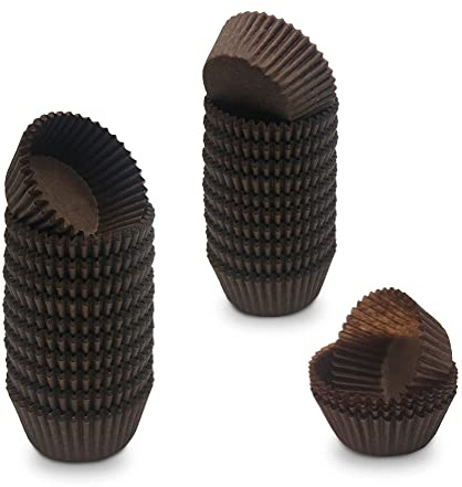 Mombake Mini muffinsfodral premium fettsäker muffins bakformar (kaffe, 500 stycken)