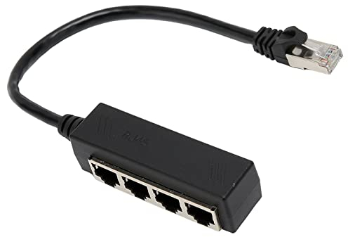 RJ45 1 Macho a 4 Hembra LAN Ethernet Splitter Cable Adaptador Adecuado para Cat5, Cat5e, Cat6, Cat7 LAN Adaptador de Conector de Enchufe Ethernet