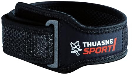 Thuasne Sport - Bandeau de Serrage IT Band - Syndrome de l'Essuie-Glace - Compression Ajustable - Système Auto-Agrippant - Dispositif Médical CE - Taille Unique, Noir