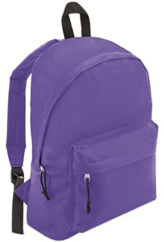 BLUECHOLON Rucksack für Kinder, Jungen, Mädchen, Schule, klein, Rucksack für Herren, Damen, 15 l, Lila, S