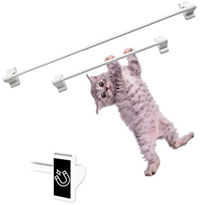 TidyFriend Magnetic Towel Holder for Refrigerator - 2 Pack Adjustable Towel Holder, Magnetic Towel Bar for Fridge, Kitchen Stove, Oven, Dishwasher, Sink Laundry Washing Machine (White)