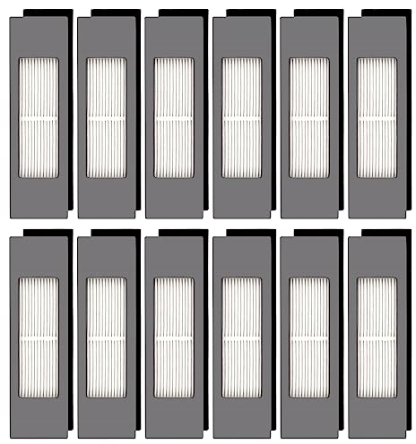 (12 Stück) HEPA-Filter für Staubsauger Roboter Ecovacs DEEBOT OZMO 920 950 T8 AIVI Max T9 T5 N5 N7 N8+ N8 Pro Plus DX55 DX93 DJ65, Roboter Staubsauger Filter Kit, Ersatzteile 12 Filter