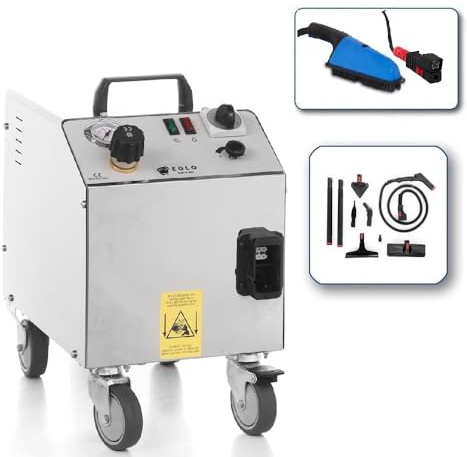 EOLO Lava Pavimenti LP01 3K SB200C RA Vapore Secco 180 Gradi Pulizia Professionale Pulitore Potente Disinfetta Materassi Tappezzeria Macchina per Pulire Anticalcare Made in Italy Garanzia 5 Anni A++