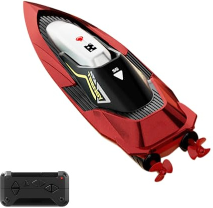 Goolsky Barca telecomandata 2.4GHz Nave telecomandata Doppia elica Motore acrobatico/Ripristino ribaltamento/Rilevamento Intelligente della separazione dell'Acqua Regalo per Bambini Adulti Ragazzi