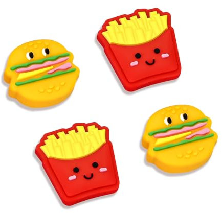 DLseego Thumb Grip Cap for Switch/OLED/Lite JoyCon,Kawaii Cow and Pig Silicone Joystick Caps 4PCS Analog Thumb Grip Soft Button Cover Compatible with Switch,Red+Yellow