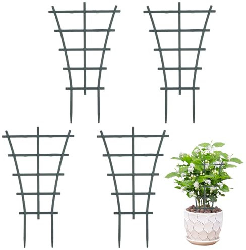 Giantree 4 Stück Rankhilfe für Zimmerpflanzen, Garten Pflanzenstütze Rankgitter, Topfpflanzen Rankgitter Kunststoff Pflanzen Spalier Pflanzgitter Zusätzlichen Wachstumsraum für Pflanzen Bieten