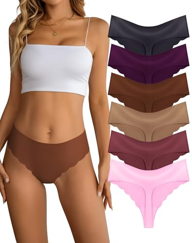 Dawnrole Tanga Femme sans Couture sous-vêtements Femmes Multipack,sans Couture sous-vêtements Invisibles