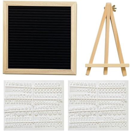 Letterboard, Letter Board Austauschbare Letterboard Buchstaben Stecktafel Buchstabentafel Stecktafel mit 340 Buchstaben Staffelei für Baby-Ankündigungen Küche Bürodekoration
