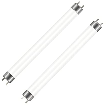 AmphaDeco 2 Pezzi Tube Fluorescent T4 6w,Tube Néon,Lampade Fluorescenti,Lampadine CFL,23.5x1.2cm,Bianco Freddo 4000k,Attacco G5,Luce Di Emergenza A Risparmio Energetico,Luci per Armadio,Cucina,Bagno