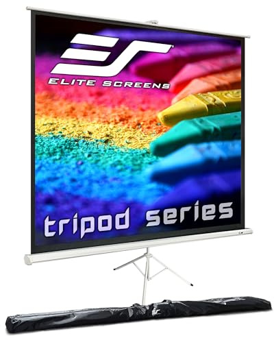 Elite Screens Tripod Pantalla de proyección 2,87 m (113) 1:1 - Pantalla para proyector (Manual, 2,87 m (113), 2,03 m, 2,03 m, 1:1)
