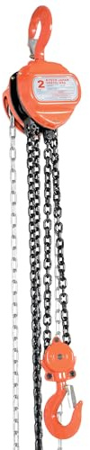 Vestil HCH-2-20 Steel Manual Chain Hoist 20 Ft. Lift 2,000 Lb. Capacity Orange
