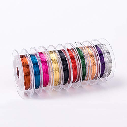 DAHI Kupferdraht 0.3mm Basteldraht - Schmuckdraht Schmuck Faden für Basteln (bunt)