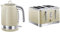 Russell Hobbs Inspire Electric Kettle Cordless Hot Water Dispenser with 4 Slice Toaster Wide Slot with Lift and Look Feature, Cream