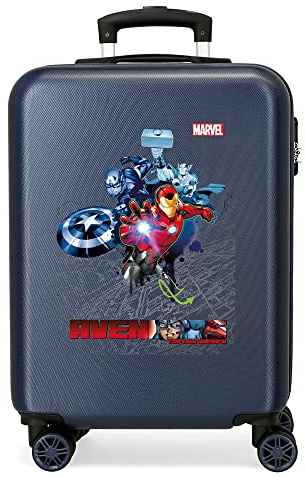 Marvel Avengers Armour Up Blue Cabin Suitcase 38 x 55 x 20 cm Rigid ABS Combination Lock 34 Litre 2.6 kg 4 Double Wheels Hand Luggage