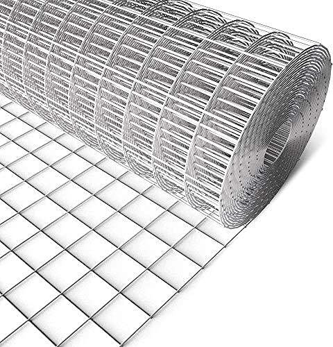 AOTNZ Welded Wire Mesh- Garden Fencing Aviary Fence- (13mm Holes) (1mm) Square Mesh Hardware Cloth for Balcony Chicken Coop Rabbit Snake Animal Enclosure (Color : Silver, Size : 1.2x3m)