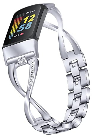 Chofit Bracelet de rechange en acier inoxydable pour Fitbit Charge 6/Charge 5