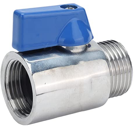Nimomo 5/8 Inch Thread Ball Valve, Multipurpose BSP PN63 Mini 304 Stainless Steel Sanitary Female to Male for Beer Homebrew Tap Head