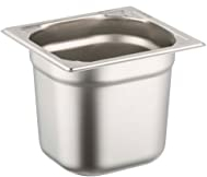 METRO Professional Récipient GN 1/6 en acier inoxydable, hauteur 150 mm, récipient gastronorm, adapté à un usage alimentaire et résistant à la chaleur