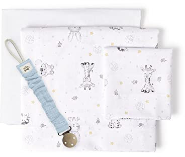 Sábanas cuna Koala blanco y azul