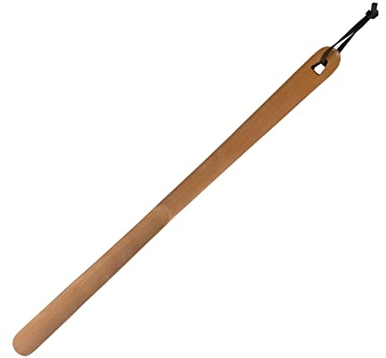 harayaa Calzador de Madera, Calzador de Botas, Calzador, Calzador, con Cordón, Calzador de Mango Largo para Ancianos, Haya 60cm
