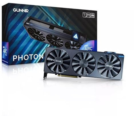 WEELIAO GUNNIR Intel Arc A770 Photon 16GB OC GDDR6 2400MHz Triple Fan Black Grafikkarte (256-Bit, PCIe 4.0, HDMI/DisplayPort, unterstützt 4k)