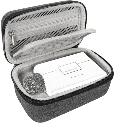 GEEKRIA for Creators Microphone Carrying Case Compatible with DJI Mic Mini Charging Case, Mic Hard Shell Travel Bag, Portable Travel Bag with Cable Storage (Grey)