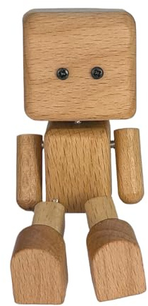 Rolig skrivbordsdocka statyett – berlock träfigur, träskrivbord kompis med magnetiska uttryck, shaker man wobble figur bil instrumentbräda dekoration rolig docka med perukfötter | för