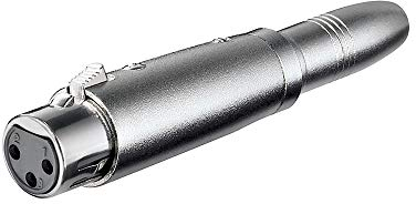Goobay 27453 Adattatore XLR, Presa Jack AUX da 6.35mm a Presa XLR