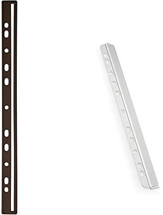 Durable 293501 Ordnungsschienen (für DIN A4) Packung à 50 Stück schwarz & 292919 Klemmschiene mit Abheftleiste, für circa 30 Blatt A4, Packung à 8 Stück, transparent