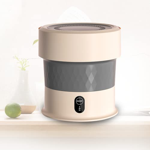 Plegable Minilavadoras Portatiles con Centrifugado Ultrasonido Ultrasonido Mini Lavadora Portatil con Centrifugado para Camping Y Viajes,Gold-Base
