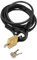 Stahlex - Cable de alambre con trabillas, 12 mm x 5 m, cable de acero resistente y flexible con candado de 50 mm