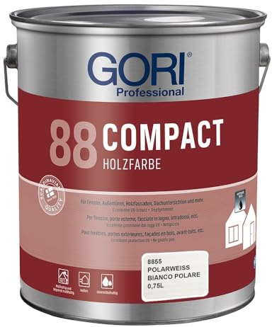 10L Gori 88 Compact Holzfarbe polarweiss Wetterschutzfarbe Holzschutzfarbe